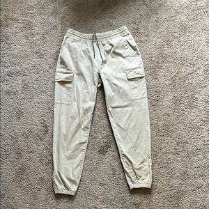 New Balance Tan Cargo Pants with Elastic Cuffs